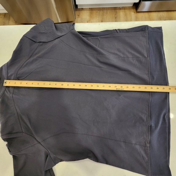 iFlex Zip Front Jacket with Knit Panels by Cherokee Scrubs Gray Womens Size XL - Picture 11 of 12